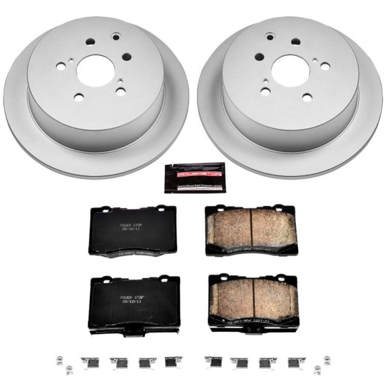 Power Stop 10-15 Lexus RX350 Rear Z17 Evolution Geomet Coated Brake Kit Brake Kits - Performance Blank PowerStop