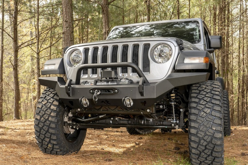 Rugged Ridge HD Bumper Full Width Front 07-18 Jeep Wrangler JK 18-20 Jeep Wrangler JL 2020 JT Bumpers - Steel Rugged Ridge