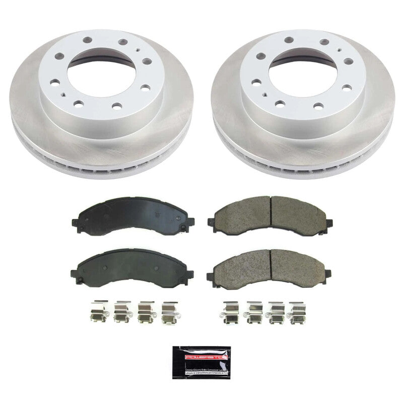 Power Stop 21-22 GMC Savana 3500 Front Semi-Coated Rotor Kit Brake Kits - Performance Blank PowerStop
