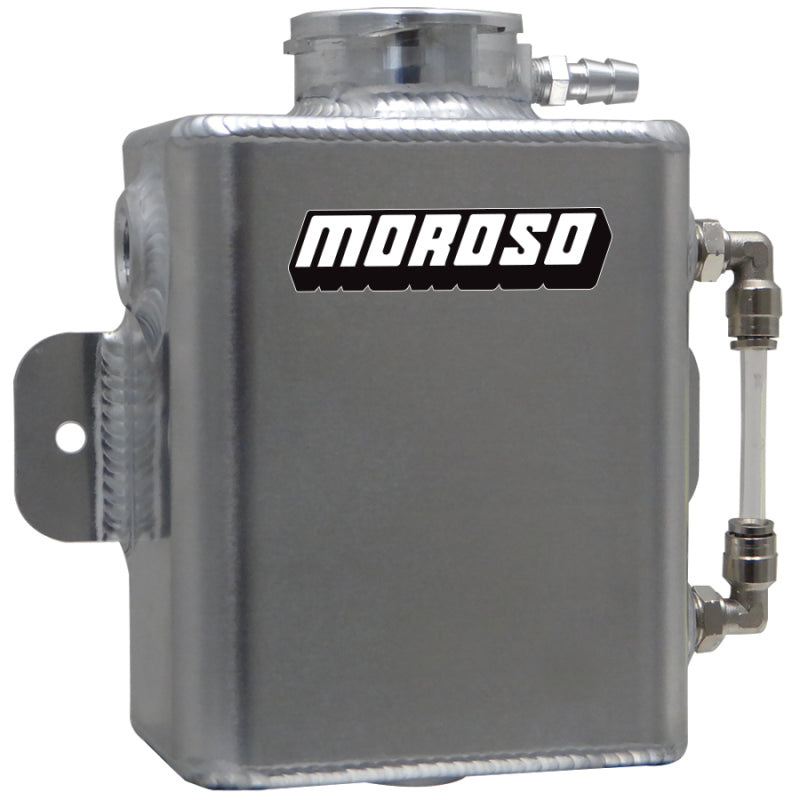 Moroso Universal Coolant Expansion Tank (w/Sight Tube) - Billet Filler Neck - 1.25qt Expansion Tanks Moroso