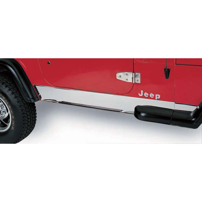 Rugged Ridge 97-06 Jeep Wrangler TJ Stainless Steel Rocker Panel Cover Rocker Arms Rugged Ridge