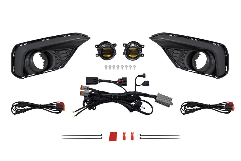 Diode Dynamics 2024 Ford Mustang EcoBoost Elite Series Add-On Fog Lamp Kit Yellow Light Bars & Cubes Diode Dynamics