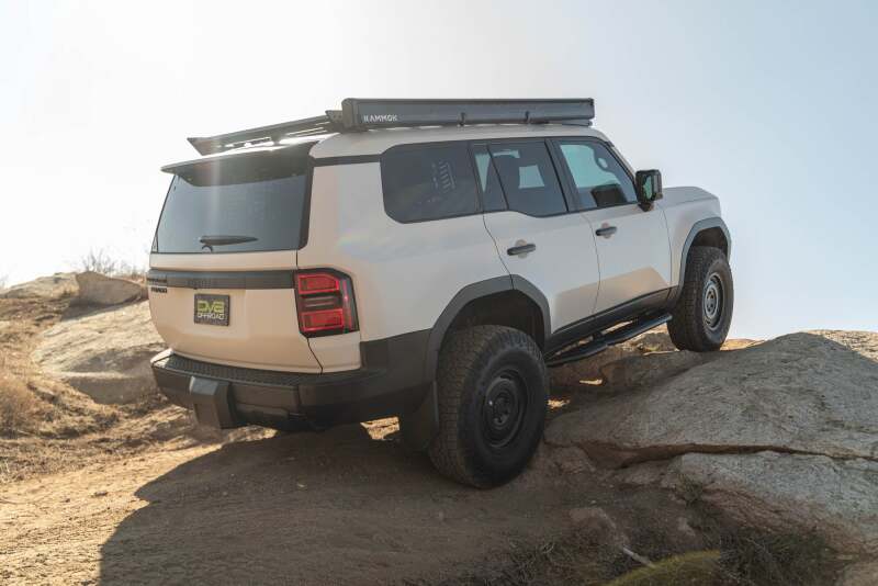 DV8 Offroad 24-25 Toyota Land Cruiser OE Plus Side Steps - Black Steel Side Steps DV8 Offroad