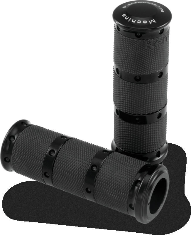 Performance Machine Handle Grip Set- XL Rubber 2K7 - Black Ano Grips Performance Machine