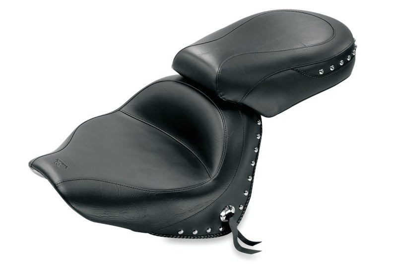 Mustang 04-09 Honda VTX1300C Wide Touring 2PC Seat w/Studs- Black Two-Piece Motorcycle Seats Mustang Motorcycle