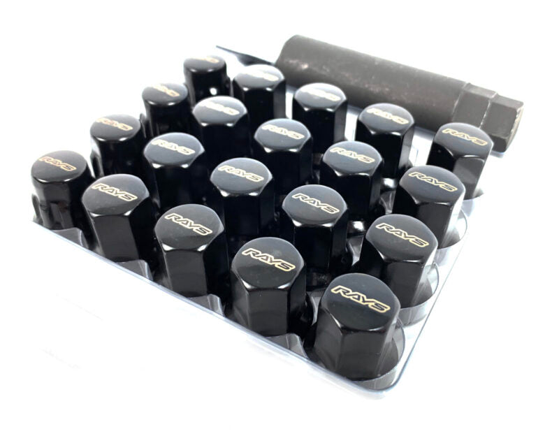 Rays 17 HEX L31 Lock and Nut Set 12 X 1.50- Black Lug Nuts Rays