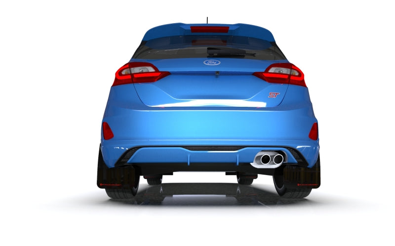 Rally Armor 18-23 Ford Fiesta ST MK8 Black UR Mud Flap w/Blue Logo Mud Flaps Rally Armor