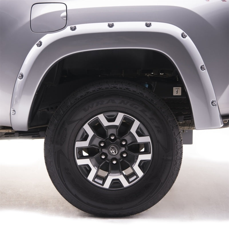 EGR 16+ Toyota Tacoma w/Mudflap Bolt-On Look Color Match Fender Flares - Set - Silver Sky Fender Flares EGR
