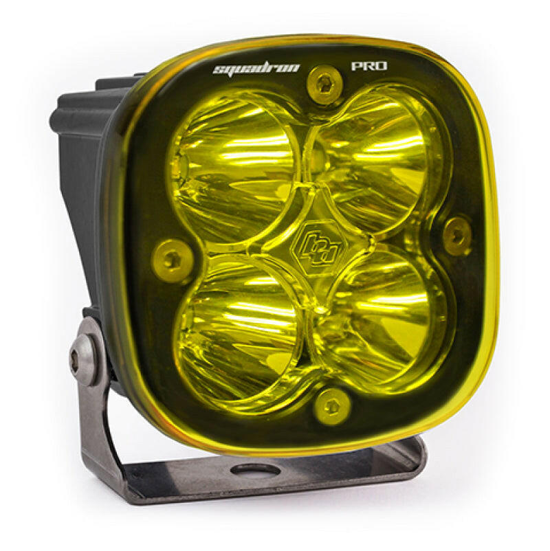 Baja Designs Squadron Pro Spot Pattern Black LED Light Pod - Amber Light Bars & Cubes Baja Designs