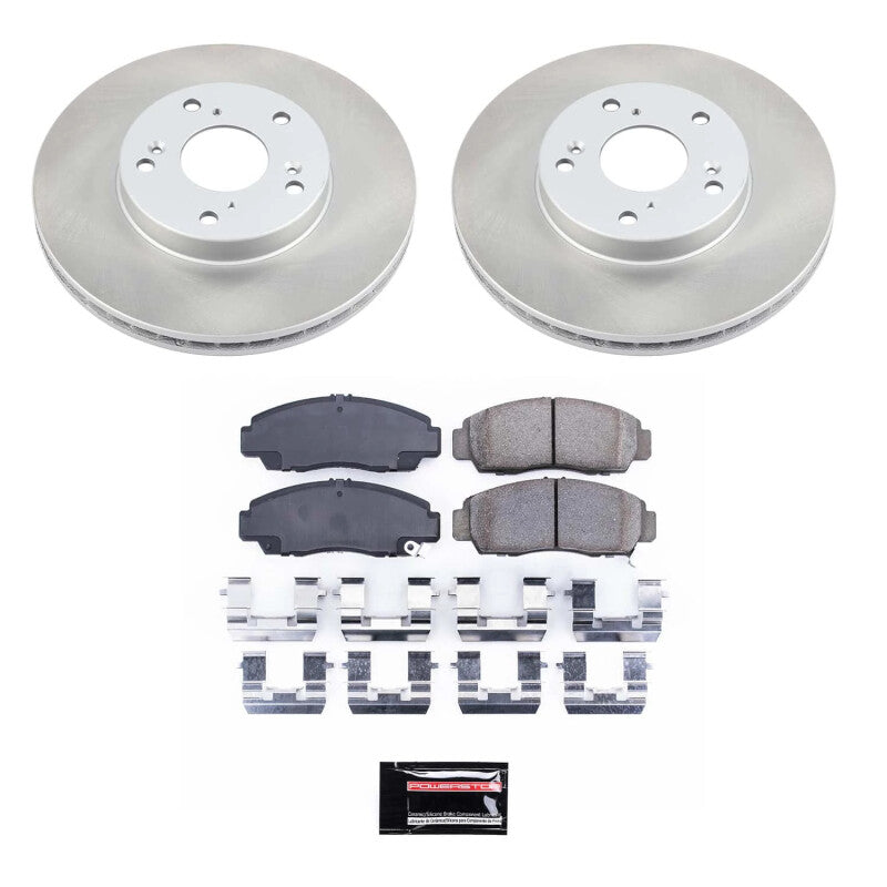 Power Stop 03-07 Honda Accord Front Semi-Coated Rotor Kit Brake Kits - Performance Blank PowerStop