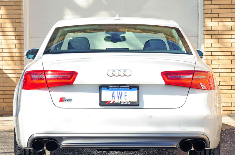 AWE Tuning Audi C7 / C7.5 S6 4.0T Track Edition Exhaust - Diamond Black Tips Catback AWE Tuning