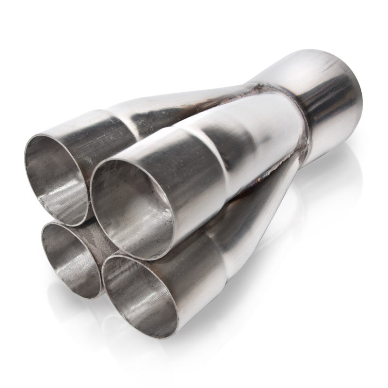 Stainless Works 2-3/8in 4-way merge collectors with 4-1/2in OD outlet Exhaust Collector Stainless Works