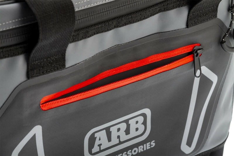 ARB Cooler Bag Charcoal w/ Red Highlights 15in L x 11in W x 9in H Holds 22 Cans Tow Straps ARB