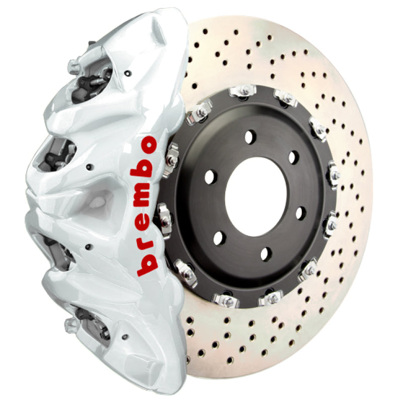 Brembo 25+ BMW X3 M50 xDrive (G45) Front GT BBK 8 Piston Cast 412x38 2pc Rotor Drilled - White Brake Kits - Performance Slot Brembo