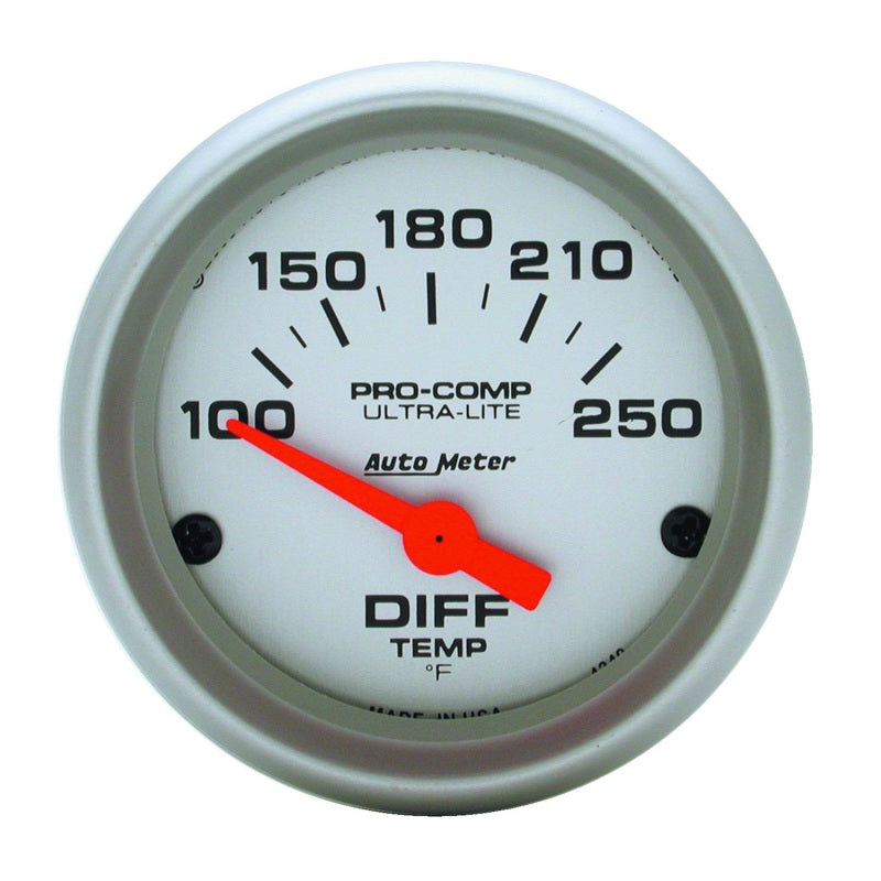 Autometer Ultra-Lite 52mm 100-250 Deg F Electronic Differential Temperature Gauge Gauges AutoMeter
