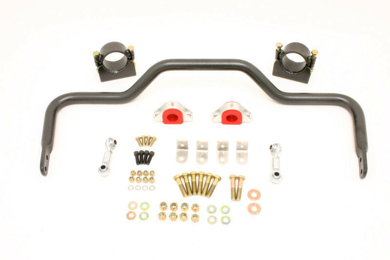 BMR 64-72 A-Body w/ 3in Axles Rear Solid 1.375in Xtreme Anti-Roll Bar Kit - Black Hammertone Sway Bars BMR Suspension
