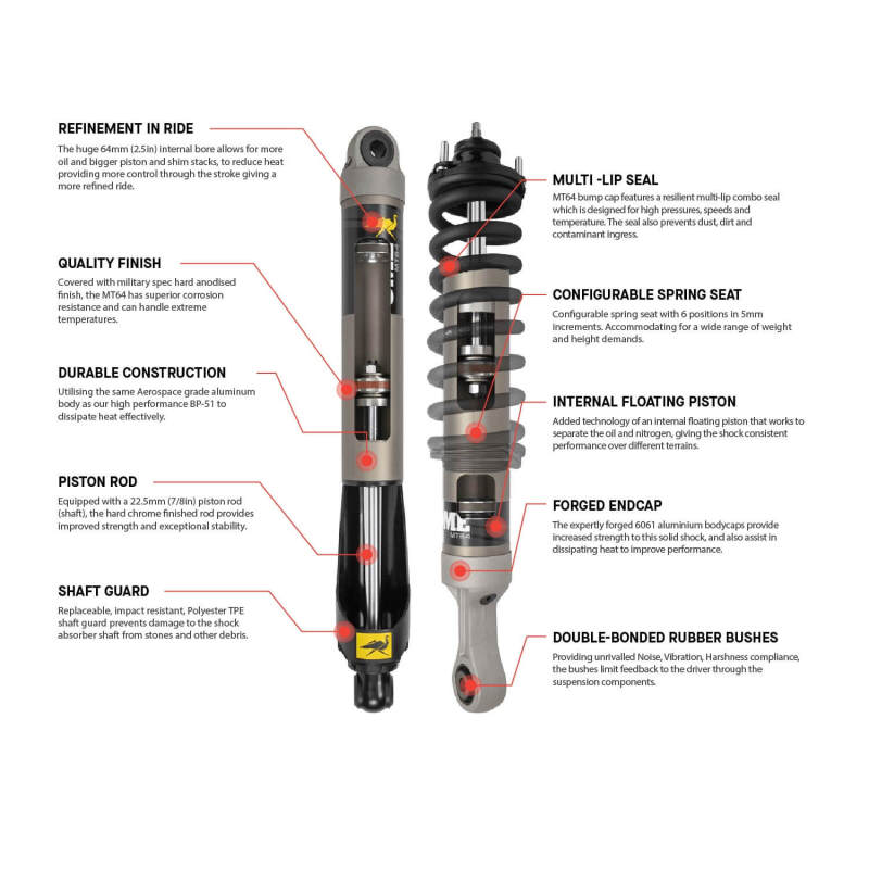 ARB OME 22+ Toyota Tundra Rear Strut MT64 Shocks and Struts Old Man Emu