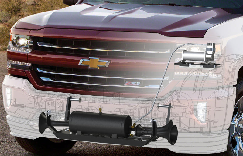 Kleinn 07-13 Chevrolet Silverado/ Sierra Onboard Air System w/ Model 730 Horns Horns Kleinn Air Horns