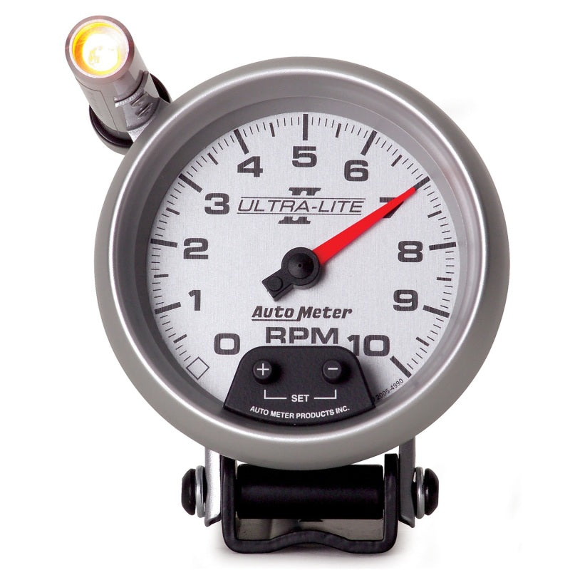 Autometer Ultra-Lite II 3-3/4in 10000 RPM Pedestal Mount Mini-Monster Tachometer Gauges AutoMeter