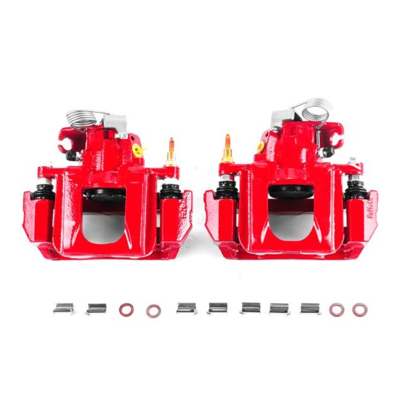 Power Stop 11-14 Ford Edge Rear Red Calipers w/Brackets - Pair Brake Calipers - Perf PowerStop
