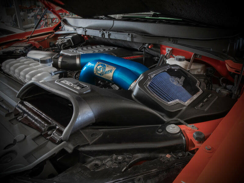 aFe 21-22 Ford F-150 Raptor V6-3.5L(tt) Momentum XP Cold Air Intake System - Blue w/ Pro 5R Filter Cold Air Intakes aFe