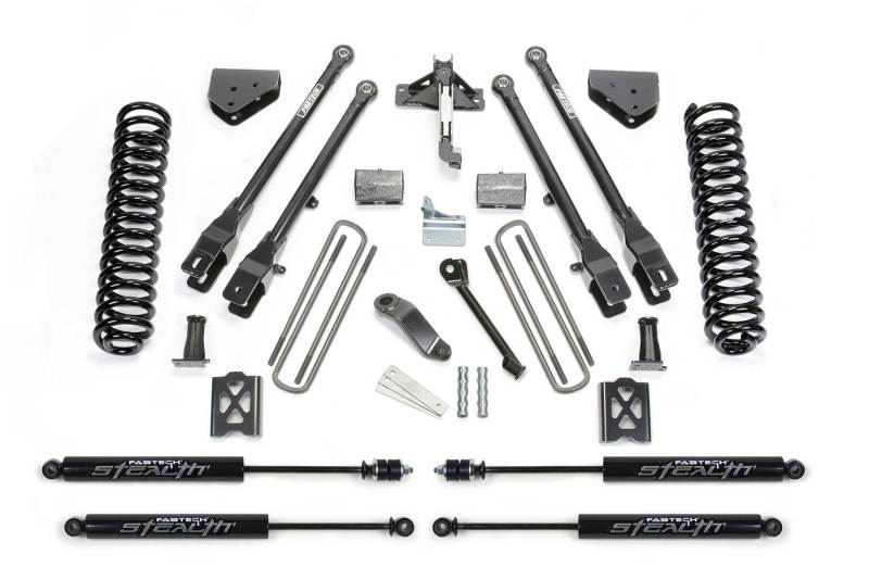 Fabtech 05-07 Ford F250 4WD w/Factory Overload 6in 4Link Sys w/Coils & Stealth Lift Kits Fabtech