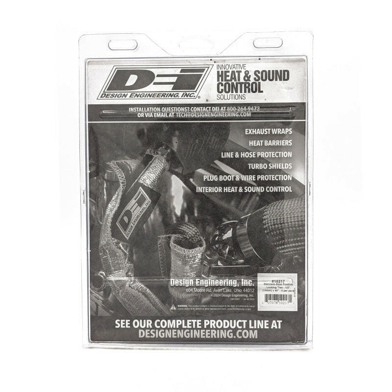 DEI Stainless Steel Positive Locking Tie 1/2in (12mm) x 40in - 4 per pack Clamps DEI