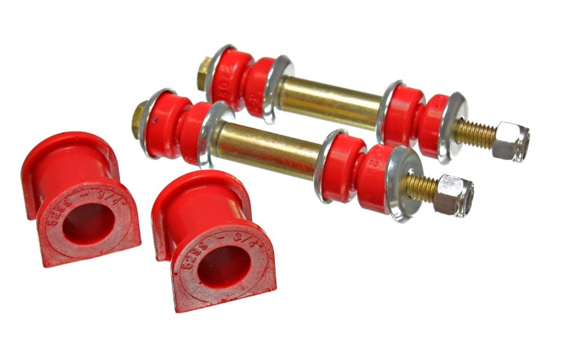 Energy Suspension 90-96 Ford Escort/ZX2 Red 3/4in Rear Sway Bar Bushing Set (Inc Endlink Bushings) Bushing Kits Energy Suspension