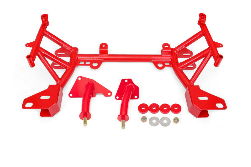 BMR 93-02 4th Gen F-Body K-Member LT1 Motor Mounts Standard Rack Mounts Red Engine Mounts BMR Suspension
