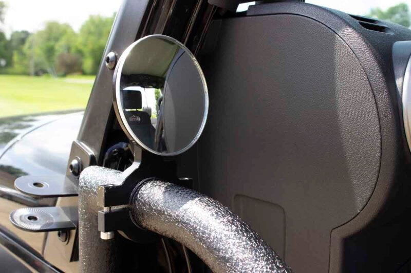 Fishbone Offroad Tube Door Mirror Billet Aluminum - Black Powdercoat Doors Fishbone Offroad