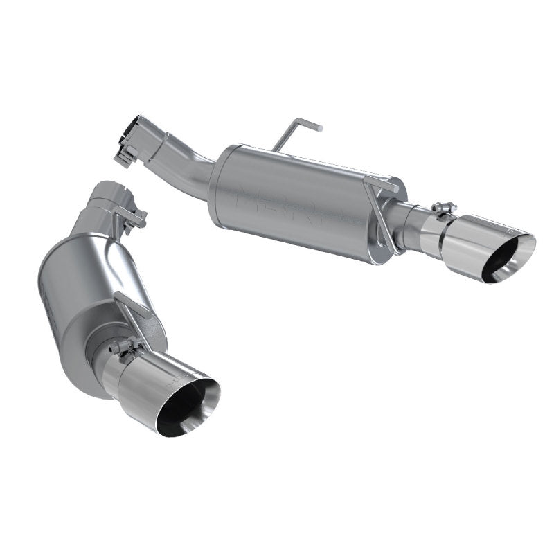 MBRP 05-10 Ford Mustang GT 5.0/Shelby GT500 Dual Mufflers Axle Back Split Rear T304 Axle Back MBRP