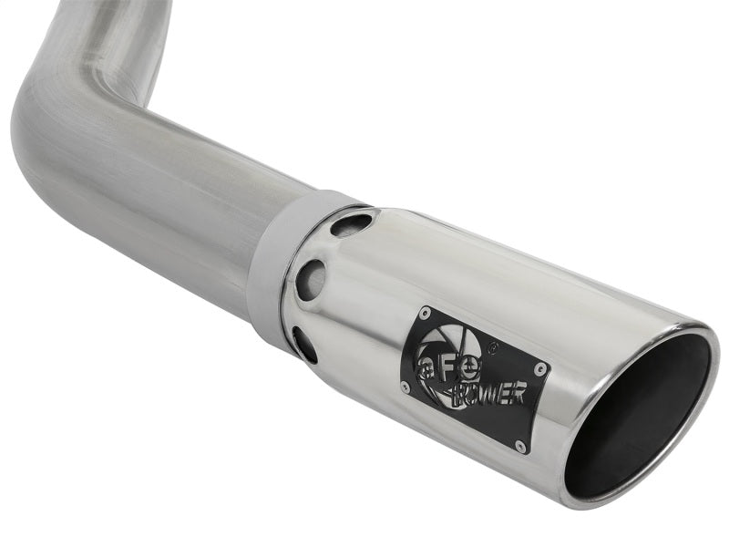 aFe LARGE BORE HD 4in 409-SS DPF-Back Exhaust w/Polished Tip 07.5-12 Dodge Diesel Trucks L6-6.7L(td) DPF Back aFe