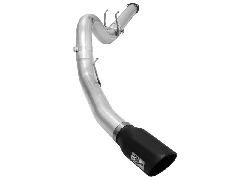 aFe Atlas Exhausts 5in DPF-Back Aluminized Steel Exhaust Sys 2015 Ford Diesel V8 6.7L (td) Black Tip DPF Back aFe