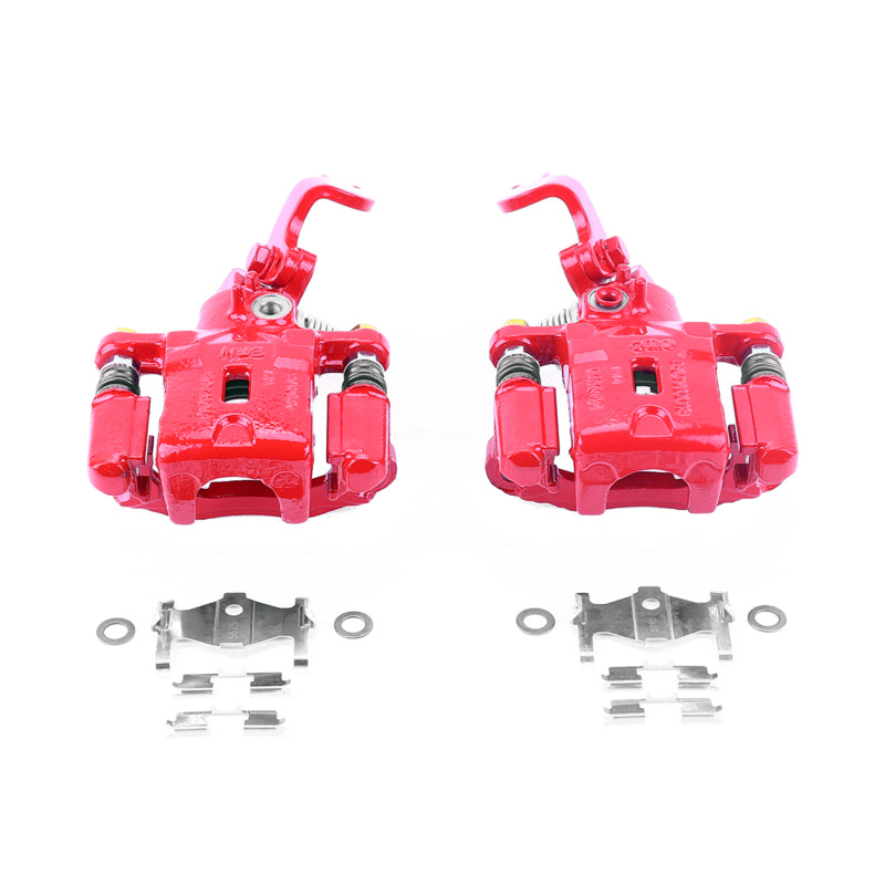Power Stop 05-06 Hyundai Elantra Rear Red Calipers w/Brackets - Pair Brake Calipers - Perf PowerStop