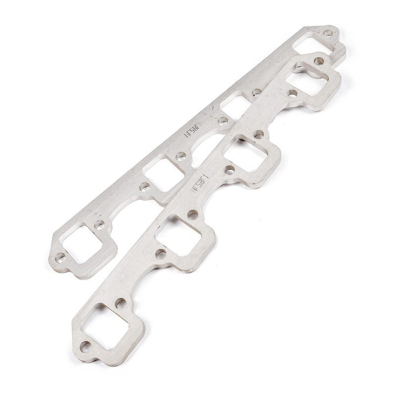 Stainless Works SBF Stock Rectangular Shaped Port 304SS Exhaust Flanges 1-3/4in Primaries (2in BP) Flanges Stainless Works