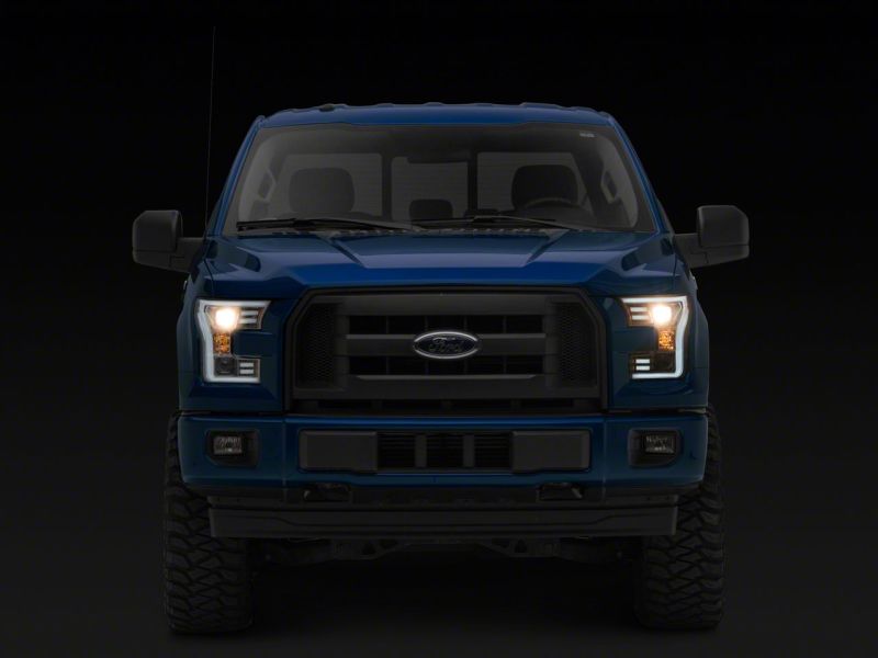Raxiom 15-17 Ford F-150 Projector Headlights w/ LED Accent- Chrome Housing (Clear Lens) Headlights Raxiom