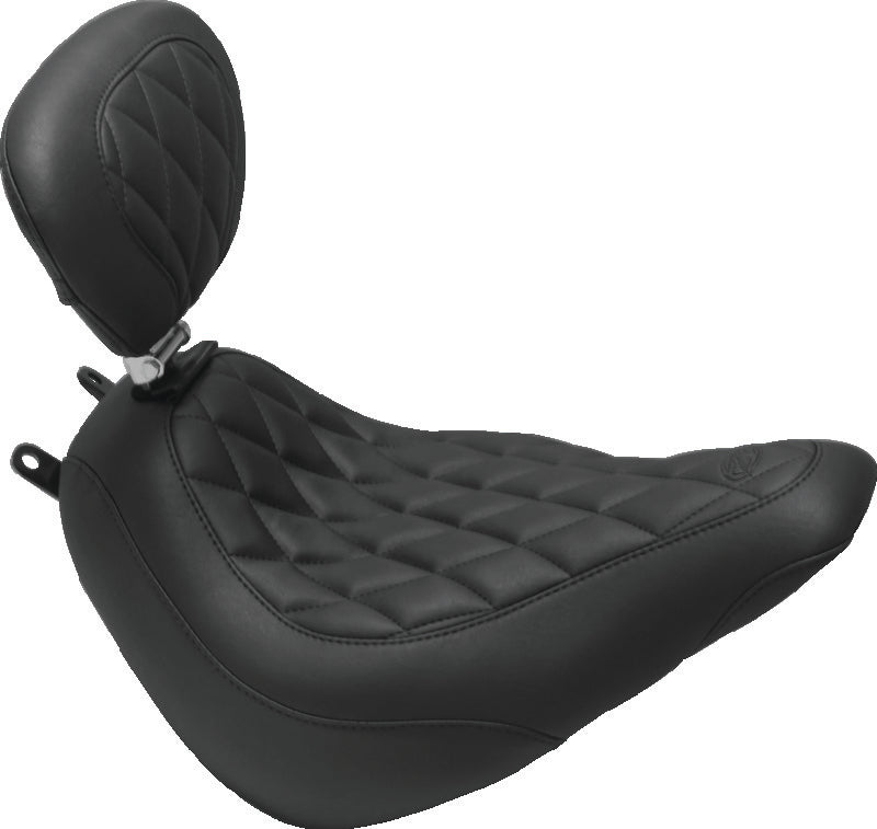 Mustang 08-21 Harley Electra Glide,Rd Glid, Rd King, Str Glide Tour Passenger Seat w/Studs - Black Passenger Motorcycle Seats Mustang Motorcycle