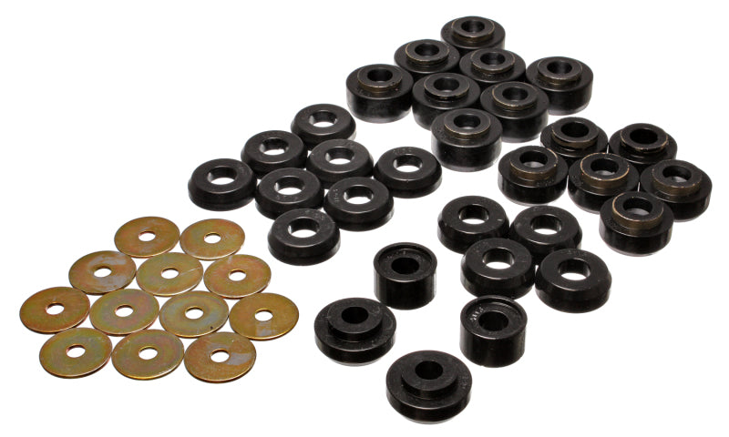 Energy Suspension Chevrolet 4 door Black Body Mounts (Recommended for Police/Taxi/Race) Bushing Kits Energy Suspension