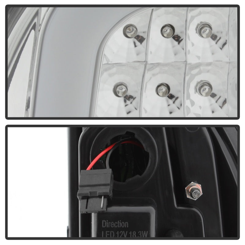 xTune 05-15 Toyota Tacoma (Excl Models w/LED) Light Bar LED Tail Lights -Chrm (ALT-ON-TT05-LBLED-C) Tail Lights SPYDER