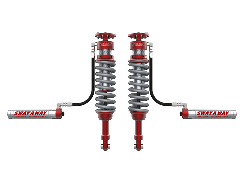aFe 17-19 Ford F-150 Raptor Sway-A-Way 3.0 Front Coilover Kit w/ Remote Reservoirs and Comp Adj Coilovers aFe