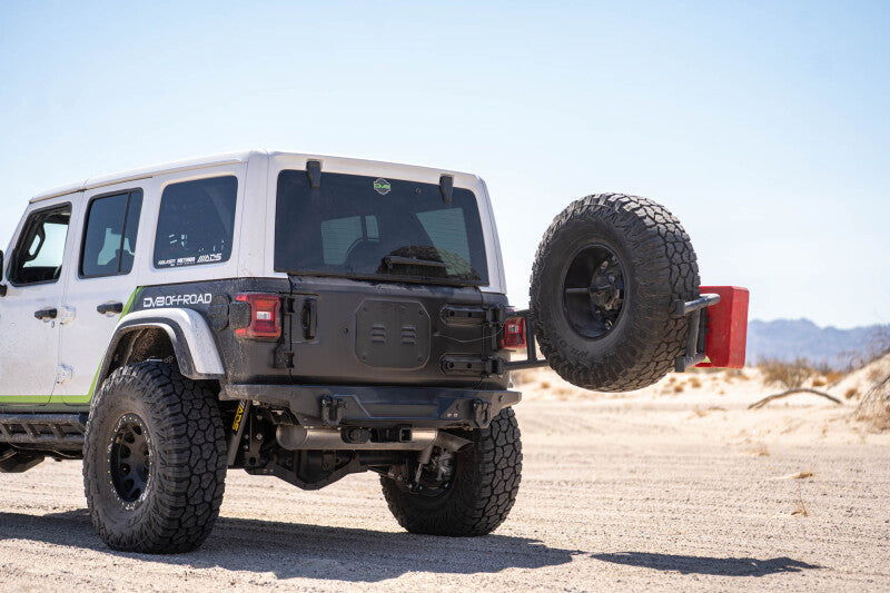 DV8 18-25 Jeep Wrangler JL Body Mounted Tire Carrier Chase Racks DV8 Offroad