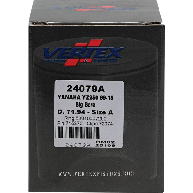 Vertex Piston 22-23 Fantic Motor XX 250 250cc +5.6mm Cast Big Bore Piston Kit 72mm. 295cc. Piston Sets - Powersports Vertex Pistons