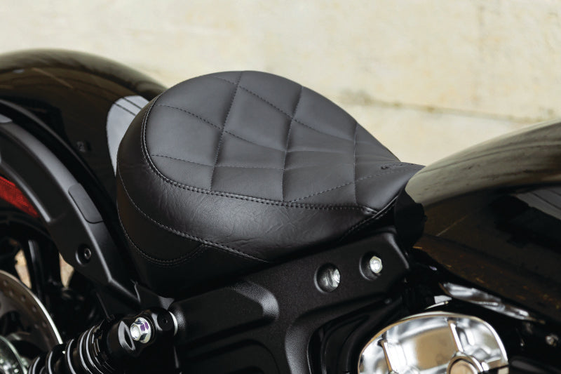 Mustang 00-07 Harley Softail Deuce Sport Touring Recessed Passenger Seat - Black Passenger Motorcycle Seats Mustang Motorcycle