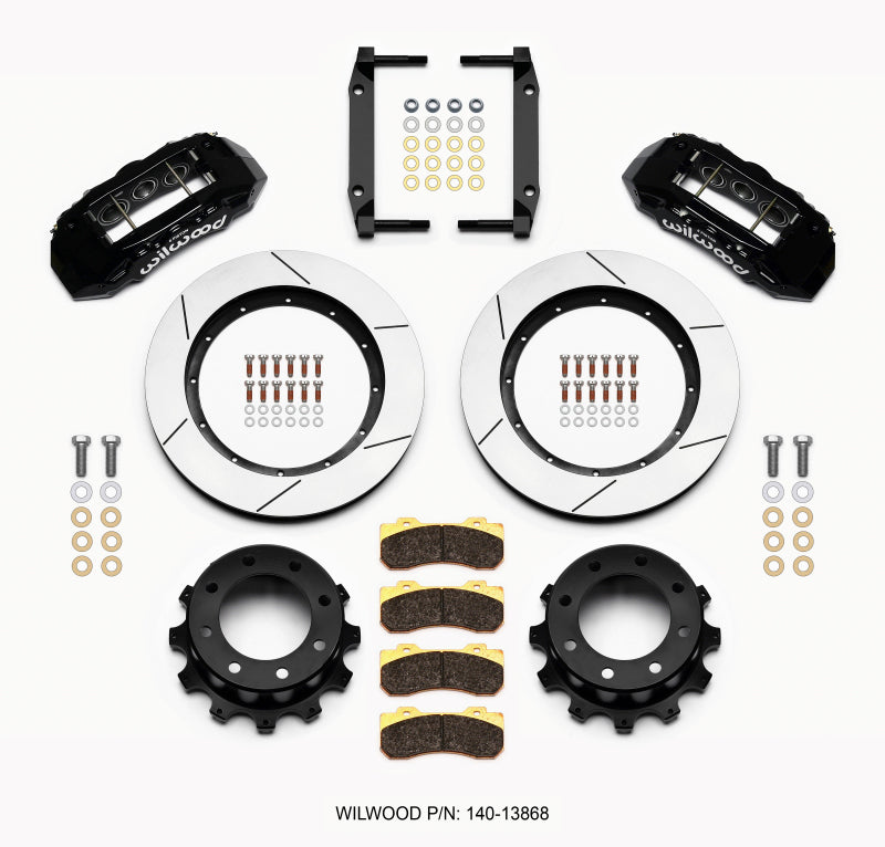 Wilwood TX6R Rear Kit 15.50in Black 2005-2012 Ford F250/F350 4WD Big Brake Kits Wilwood