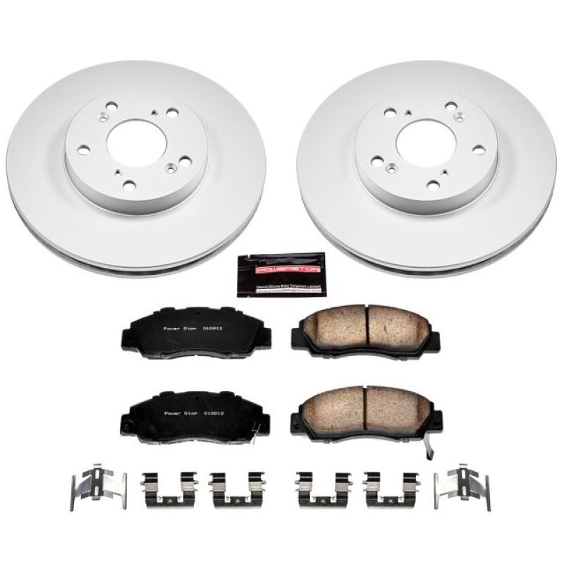 Power Stop 98-02 Honda Accord Front Z17 Evolution Geomet Coated Brake Kit Brake Kits - Performance Blank PowerStop
