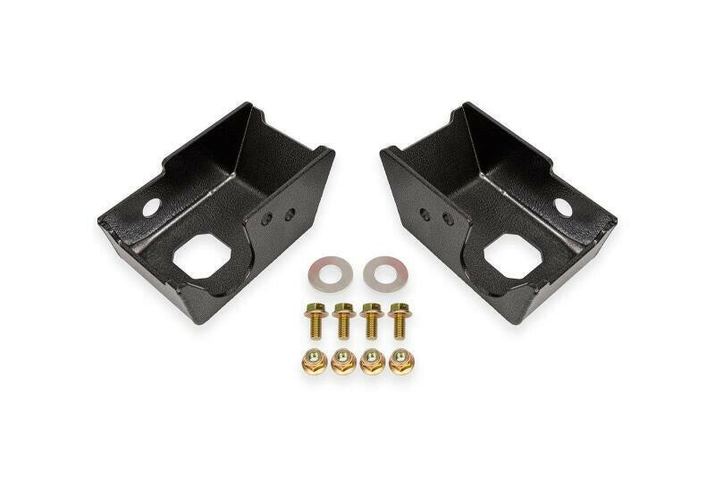 BMR 2021+ Ford Bronco (Exc. Bronco Sport) Rear Shock Mount Skid Plates - Black Hammertone Skid Plates BMR Suspension