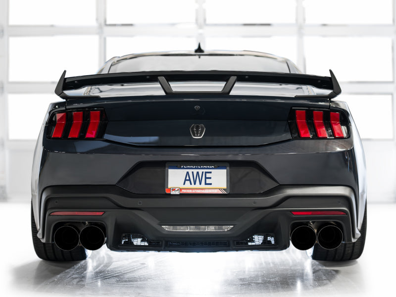 AWE 2024 Ford Mustang Dark Horse S650 RWD Track Edition Catback Exhaust w/ Quad Diamond Black Tips Catback AWE Tuning