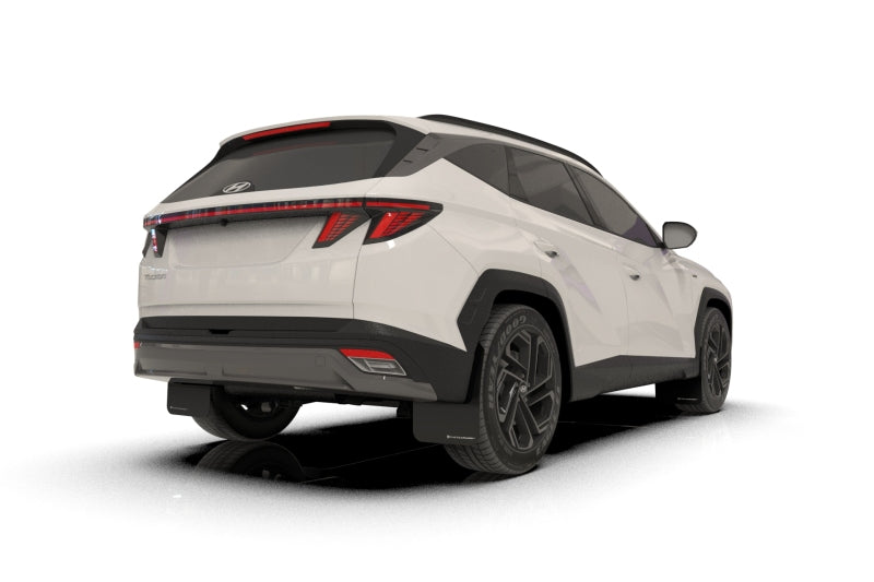 Rally Armor 2025+ Hyundai Tucson (Excl. ICE & XRT) Black UR Mud Flap w/ White Logo Mud Flaps Rally Armor