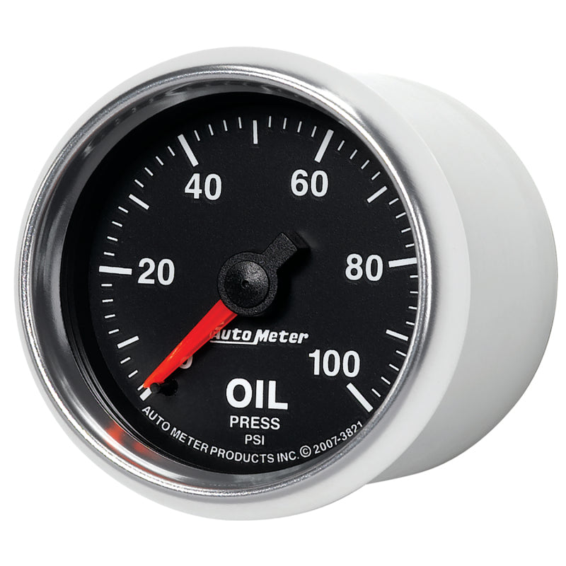 Autometer GS 52mm 0-100 PSI Mechanical Oil Pressure Gauge Gauges AutoMeter