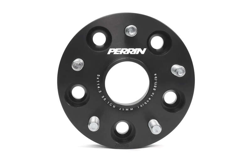 PERRIN Subaru 25mm Wheel Spacers 5x114.3 BP w/56mm Hub - Black Wheel Spacers & Adapters Perrin Performance